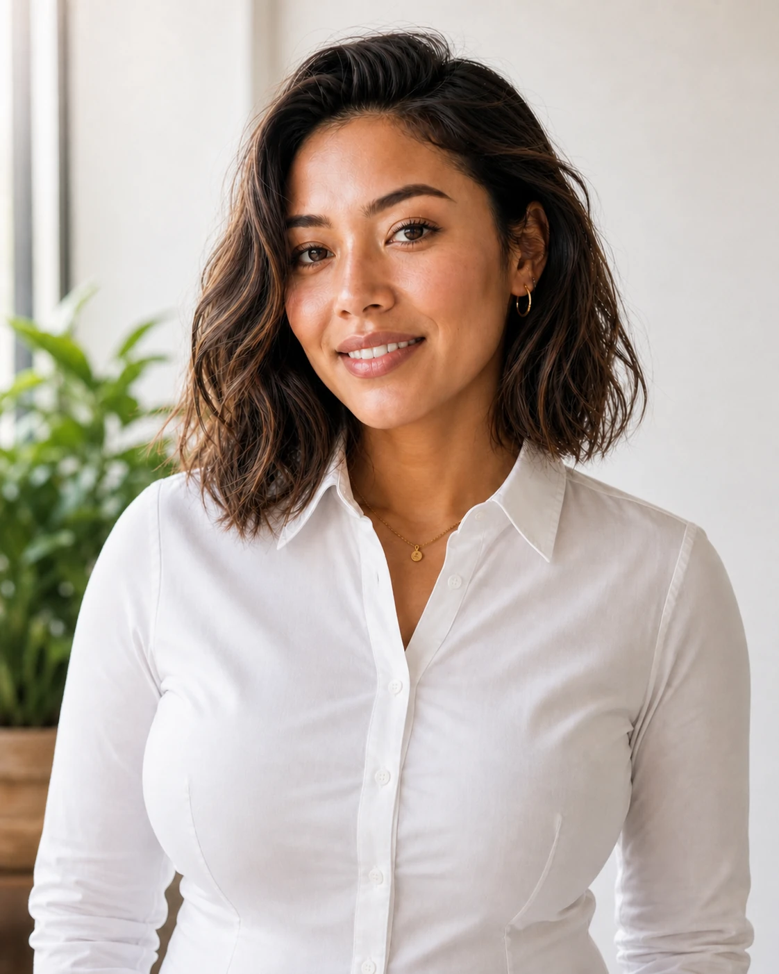 Welcoming shop owner portrait